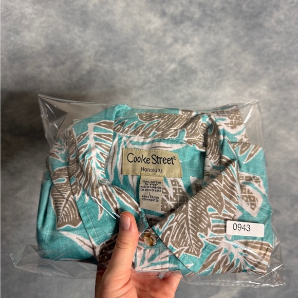 Vintage Cooke Street Shirt Mens Size L Floral Palm Tree Print Hawaiian Beach - Picture 16 of 16